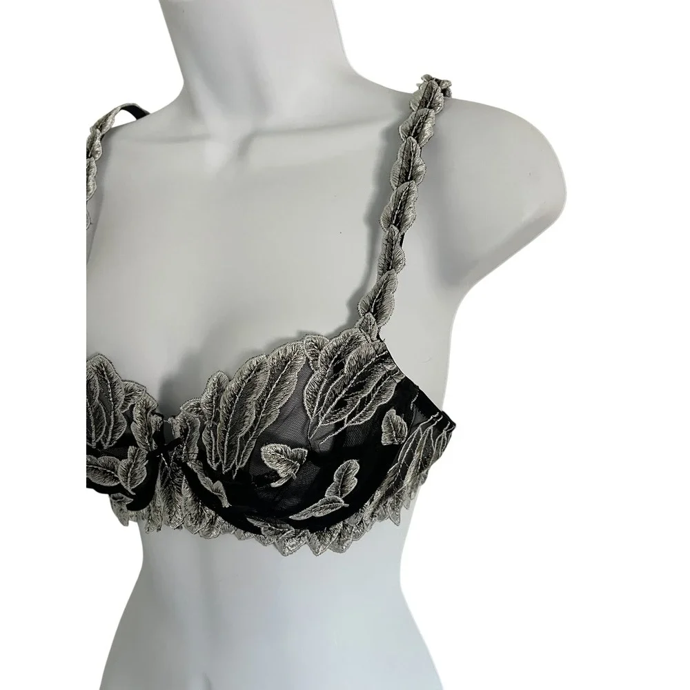 LISE CHARMEL Soir de‎ Venise Embroidered Mesh Balconette Bra